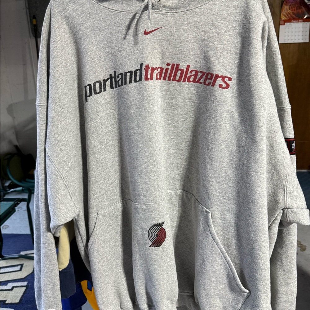 Nike Gray Sweatshirt with Red Logo